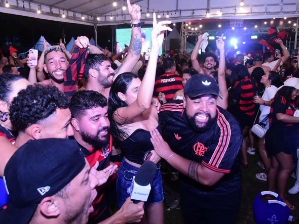 Torcida do Flamengo no ES faz a festa com o título da Libertadores por Carlos Alberto Silva/A Gazeta
