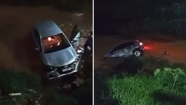 Segundo a Polícia Militar, o condutor teria confundido os pedais enquanto dirigia e pisou no acelerador ao invés do freio