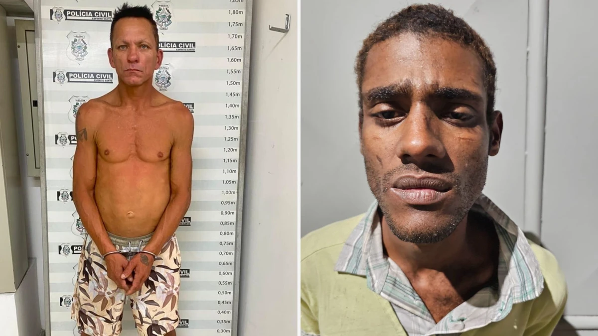 Alexsander Leite Coelho e Adalberto Ferreira dos Santos são os autores do assalto que terminou com uma vítima esfaqueada na Serra