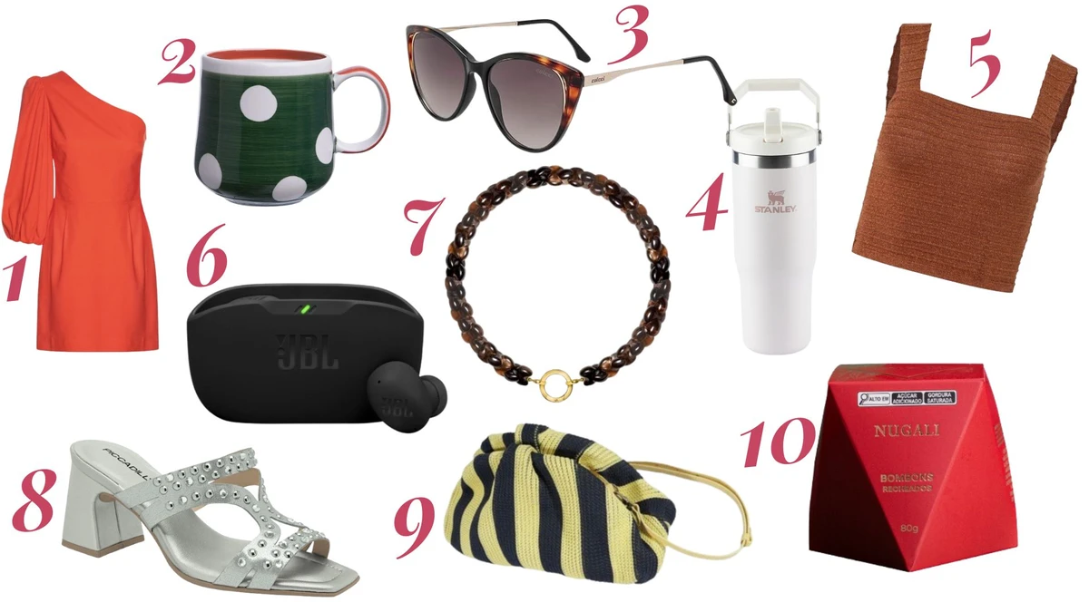 Vitrine de presentes para o Natal 2025