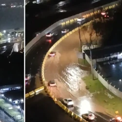 Sistema provisório de escoamento de águas pluviais não suportou o alto volume de chuvas que atingiu Vitória na noite de quarta-feira (3)