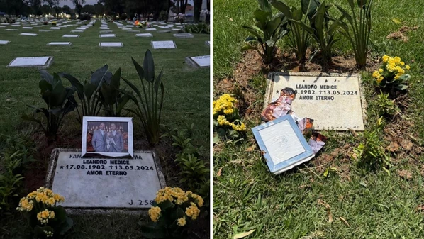 Ex-companheiro de Leandro Médice diz que as depredações ao local onde o cardiologista foi enterrado são constantes