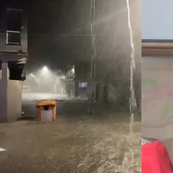 Volume de chuva é bastante expressivo para pouco intervalo de tempo; moradora de Barra do Riacho narra drama ao ter casa inundada
