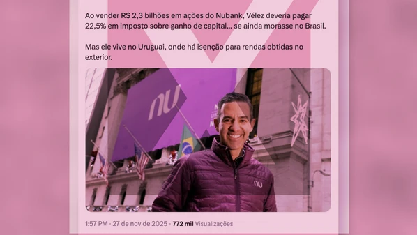 Ganho de capital de David Vélez não foi taxado no Brasil porque a empresa controladora do grupo, registrada nas Ilhas Caimã, não é brasileira