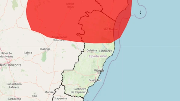 Aviso vai das 20h desta quinta-feira (4) até a manhã de sexta-feira (5), abrangendo cidades do Norte e Noroeste capixaba