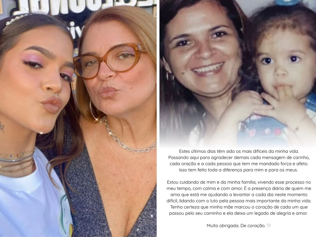 Atriz Mel Maia se pronunciou nas redes sociais sobre a morte da mãe, Débora Maia