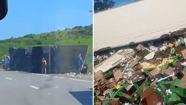 A ocorrência foi registrada no início da tarde deste domingo (7); a pista ficou interditada por cerca de uma hora, mas já foi liberada