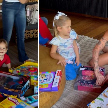 Imagem - Ana Castela recebe a visita dos filhos de Zé Felipe; veja fotos