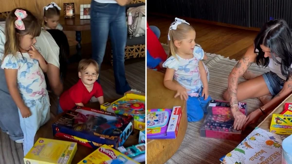 Ana Castela recebe a visita dos filhos de Zé Felipe