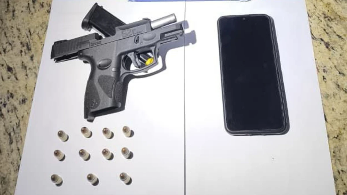 Arma apreendida pela Polícia Militar 