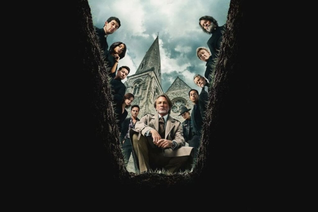 “Vivo ou Morto: Um Mistério Knives Out” acompanha a jornada do detetive Benoit em mais um caso que parece inexplicável (Imagem: Reprodução digital | Netflix e T-STREET Productions)