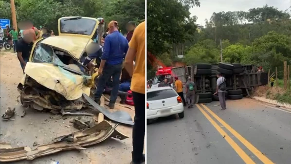Uma vítima ficou presa às ferragens e precisou ser socorrida pelos Bombeiros e Samu/192 após batida na rodovia ES 289