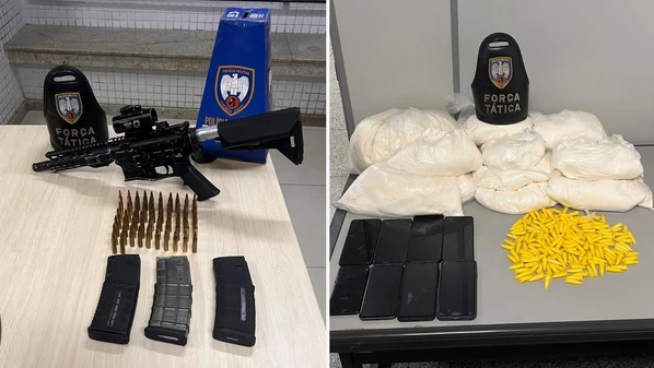 Equipe da Força Tática flagrou grupo manuseando drogas em uma casa de Flexal II; cinco detidos são menores de idade