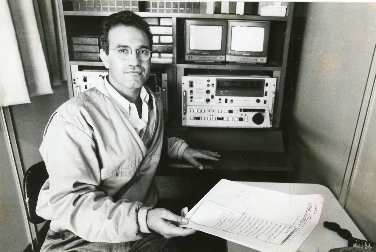 Abdo Chequer na Rede Gazeta, em 1991 por Gildo Loyola