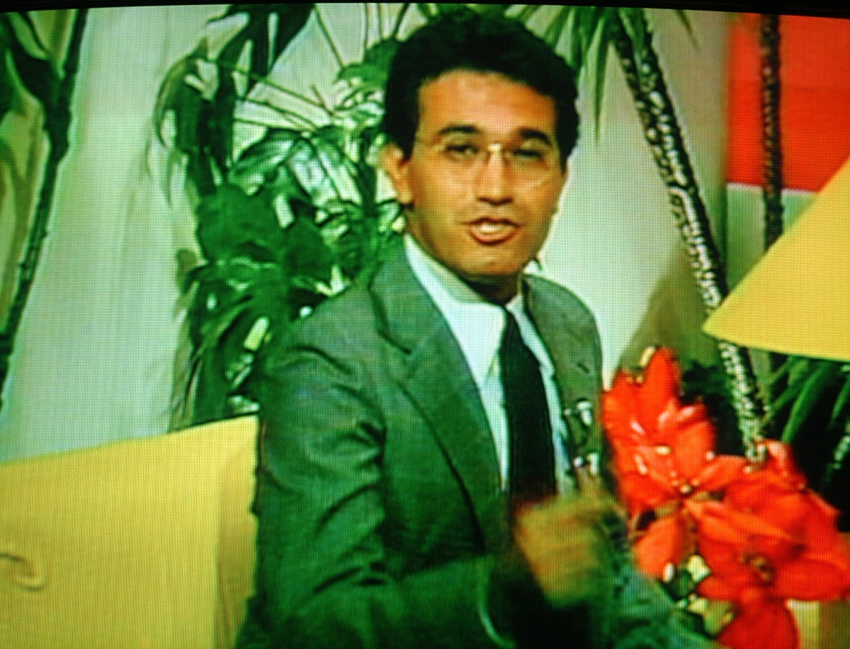 Abdo Chequer no ano de estreia do Bom Dia Espírito Santo, em 1983 por Chico Guedes