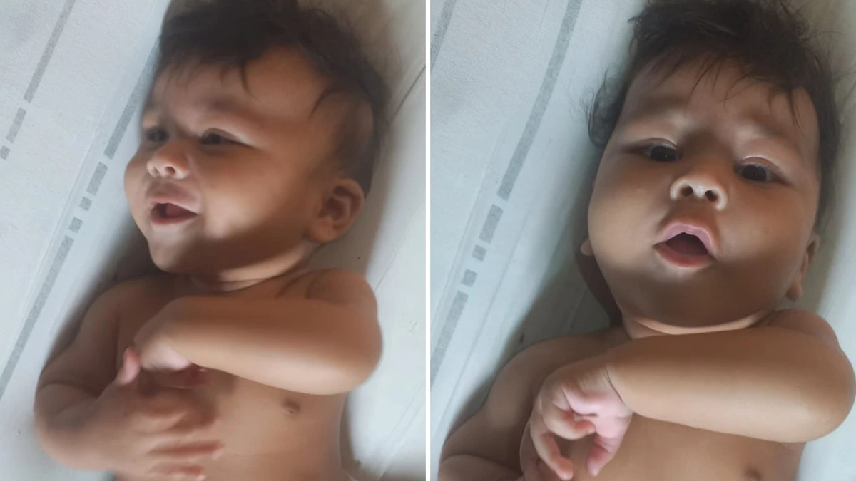 Alderico completou 4 meses e atualmente pesa 8,9 kg