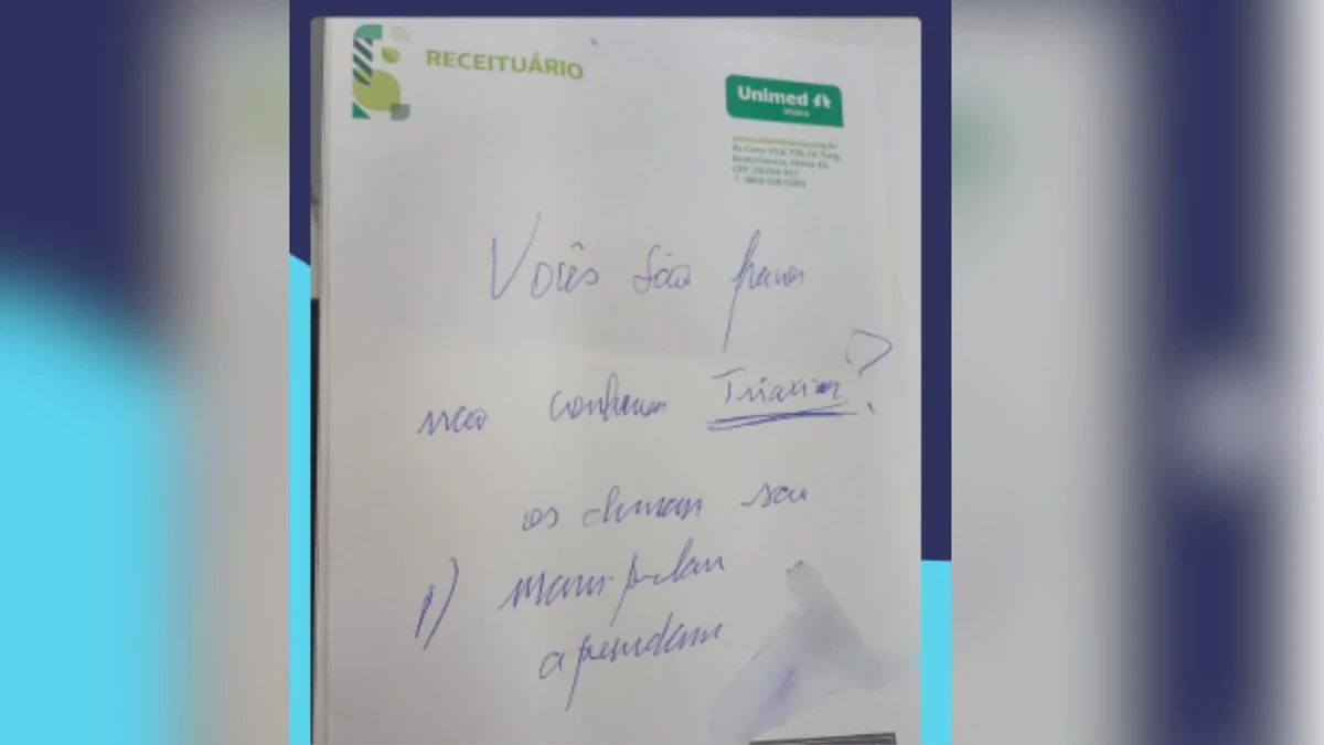 Farmacêutico recebeu mensagem de médico por receituário após não entender a letra do profissional que prescreveu uma medicação em Vila Velha