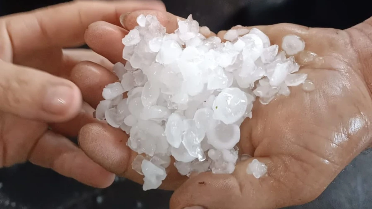 Temporal com granizo  por Leitor/A Gazeta