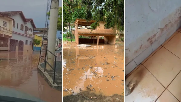 Pontos de alagamento foram registrados na tarde deste sábado (13) no bairro Serra. Segundo Defesa Civil, chuvas atingiram 45 milímetros