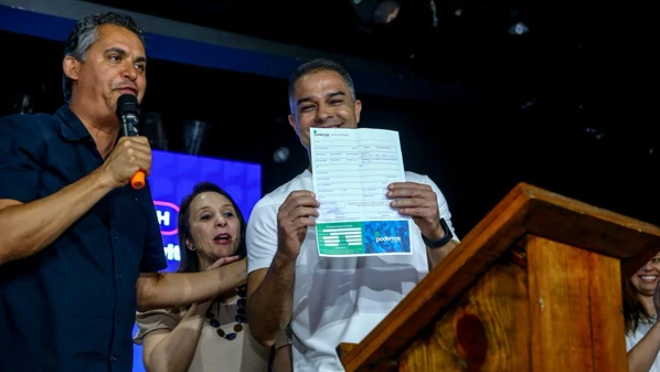 Evento do partido contou com a presença do deputado federal Gilson Daniel, presidente estadual do Podemos, da presidente nacional do partido, deputada federal Renata Abreu, e do vice-governador do Espírito Santo, Ricardo Ferraço