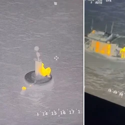 Os dois ficaram à deriva após perderem o controle da moto aquática em que estavam, na noite desse sábado (13)
