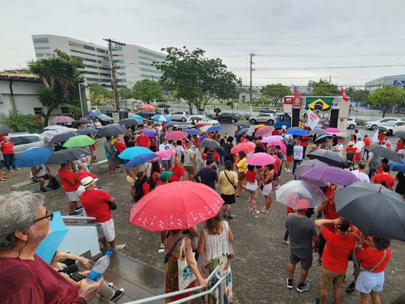 Ato contra PL da Dosimetria, na Ufes, em Vitória por Carlos Alberto Silva