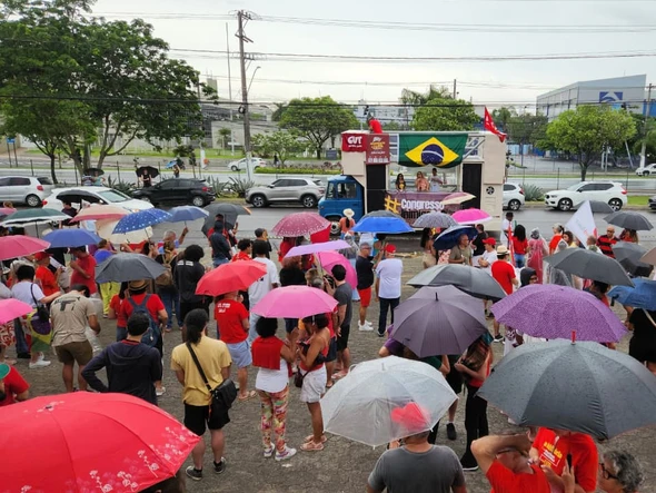 Ato contra PL da Dosimetria, na Ufes, em Vitória por Carlos Alberto Silva