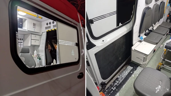 No momento do ataque, o suspeito estava com outro homem de moto e portava um facão, barra de ferro e pedra; a vítima informou possuir medida protetiva de urgência vigente contra o ex-companheiro