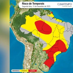 De acordo com a empresa de meteorologia Climatempo, a instabilidade segue desde o começo do dia no Sudeste