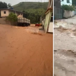 Os 79.55 milímetros de chuva causaram alagamentos, desabamento de muro de uma residência e interdição de um prédio