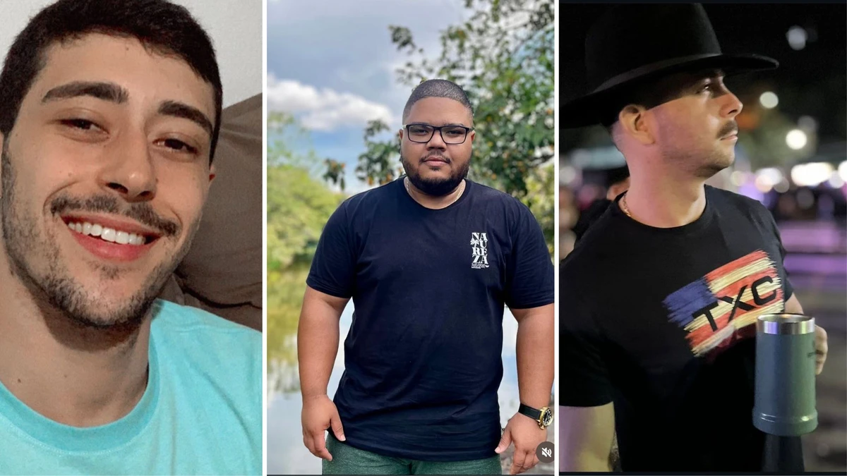 Thaynan de Souza, Heberson Gomes, 30 anos e Junior da Silva Netto, 34 anos morreram em acidente