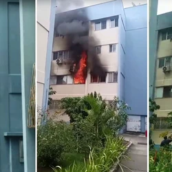 Equipes do Corpo de Bombeiros foram acionadas e apagaram as chamas; as causas do incêndio ainda são desconhecidas
