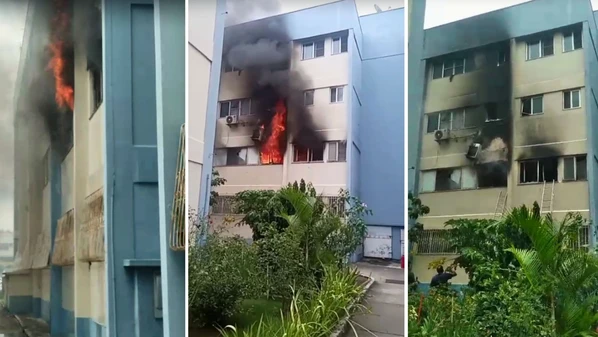 Equipes do Corpo de Bombeiros foram acionadas e apagaram as chamas; as causas do incêndio ainda são desconhecidas