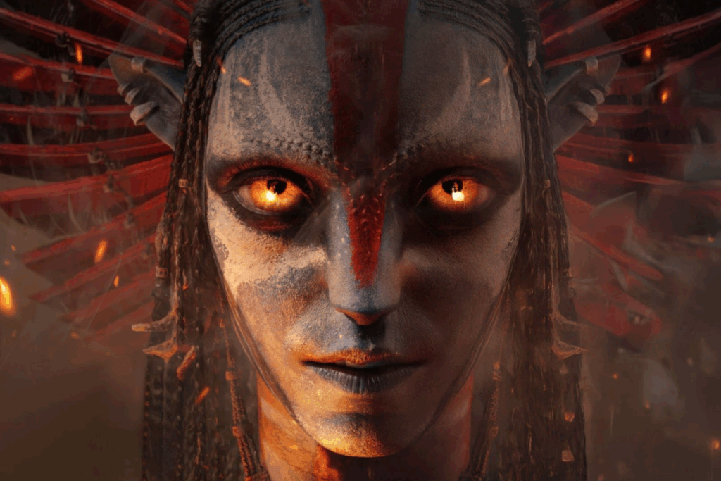 “Avatar: Fogo e Cinzas” traz Jake Sully e Neytiri enfrentando o Povo das Cinzas em nova aventura na região vulcânica de Pandora (Imagem: Reprodução digital | Disney Pictures)