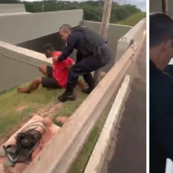 A mulher de 29 anos e o homem 42 foram flagrados por câmeras da central de videomonitoramento da Guarda Municipal e acabaram detidos