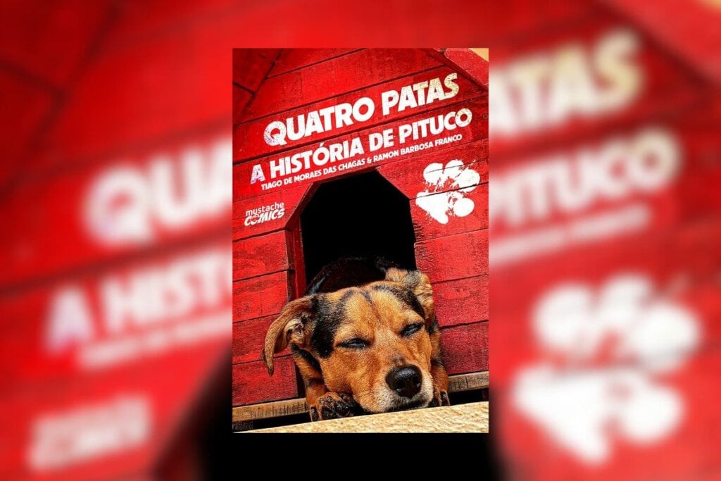 “Quatro Patas – A História de Pituco” convida o leitor a refletir sobre o amor incondicional dos animais e o poder de eternizar laços (Imagem: Divulgação | Editora Mustache Comics)