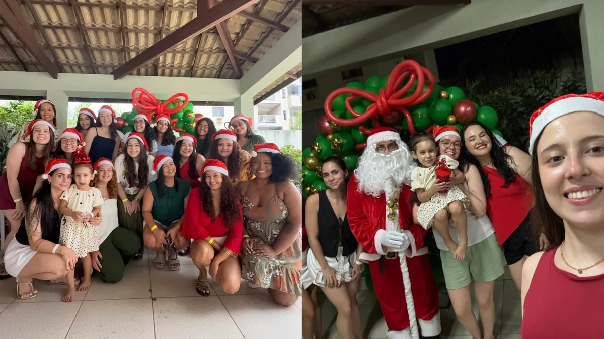 Evellyn comemora a data com os amigos e, neste ano, também celebrou antecipadamente com o clube de leitura Entrelinhas.  por Arquivo pessoal