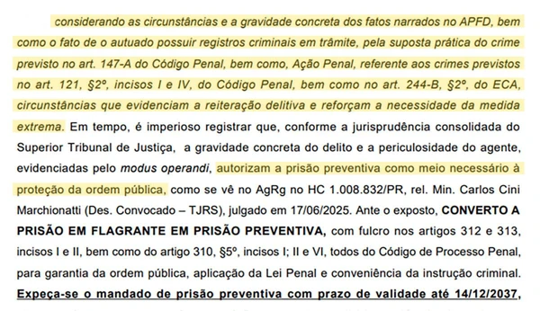 Vereador da Serra Marlon Fred Oliveira Matos (PDT) teve flagrante convertido em prisão preventiva