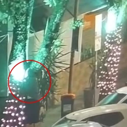 Câmeras de videomonitoramento registraram o furto da fiação na madrugada desta sexta-feira (19), no Centro da Capital