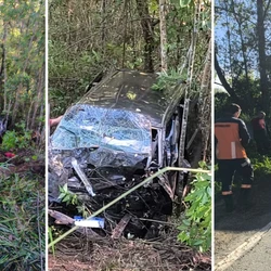 De acordo com a PRF, vítimas eram do Paraguai e seguiam para Vitória quando motorista perdeu o controle do veículo