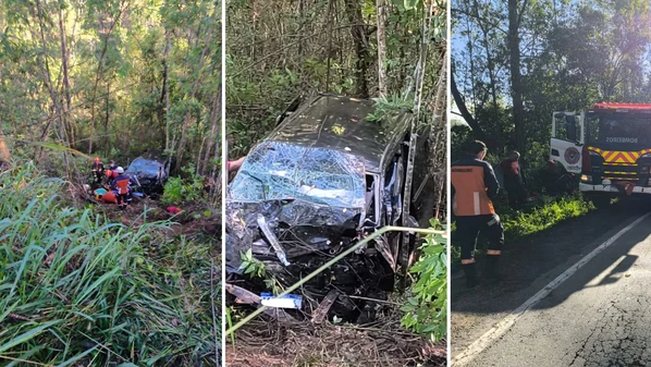 De acordo com a PRF, vítimas eram do Paraguai e seguiam para Vitória quando motorista perdeu o controle do veículo