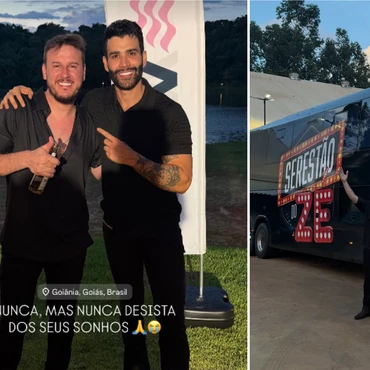Imagem - Gusttavo Lima presenteia cantor sertanejo do ES com ônibus de luxo: "É seu"