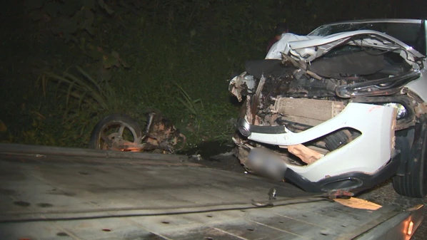 Homem conduzia uma motocicleta e levava a criança na garupa quando ocorreu a colisão com uma caminhonete na altura de Domingos Martins