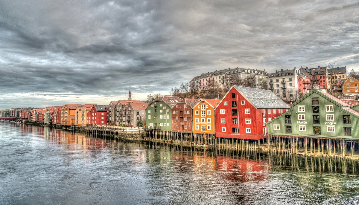 Cidade de Trondheim, na Noruega 