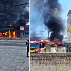 Fogo se alastrou na manhã desta terça-feira (30); funcionários não se feriram, segundo o proprietário do estabelecimento