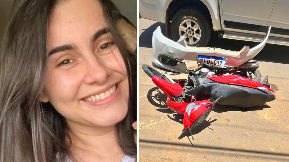 Motorista de carro atropela a motociclista Gilmara Campos Dal'orto (foto) e foge sem prestar socorro