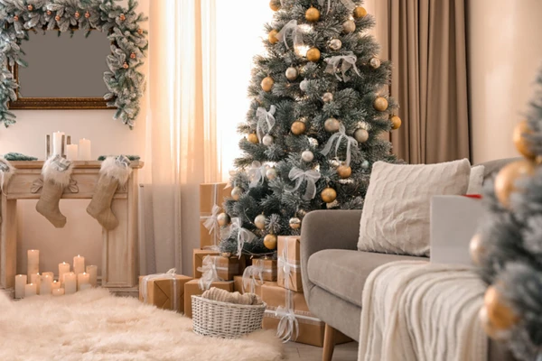  O branco e o prata na decoração de Natal trazem leveza e espontaneidade (Imagem: New Africa | Shutterstock)