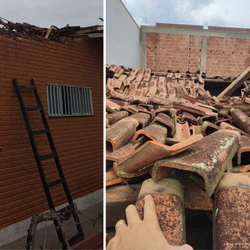 Forte chuva registrada na noite de domingo provocou danos na região central da cidade, mas ninguém ficou ferido; fato ocorreu na noite de domingo (4)