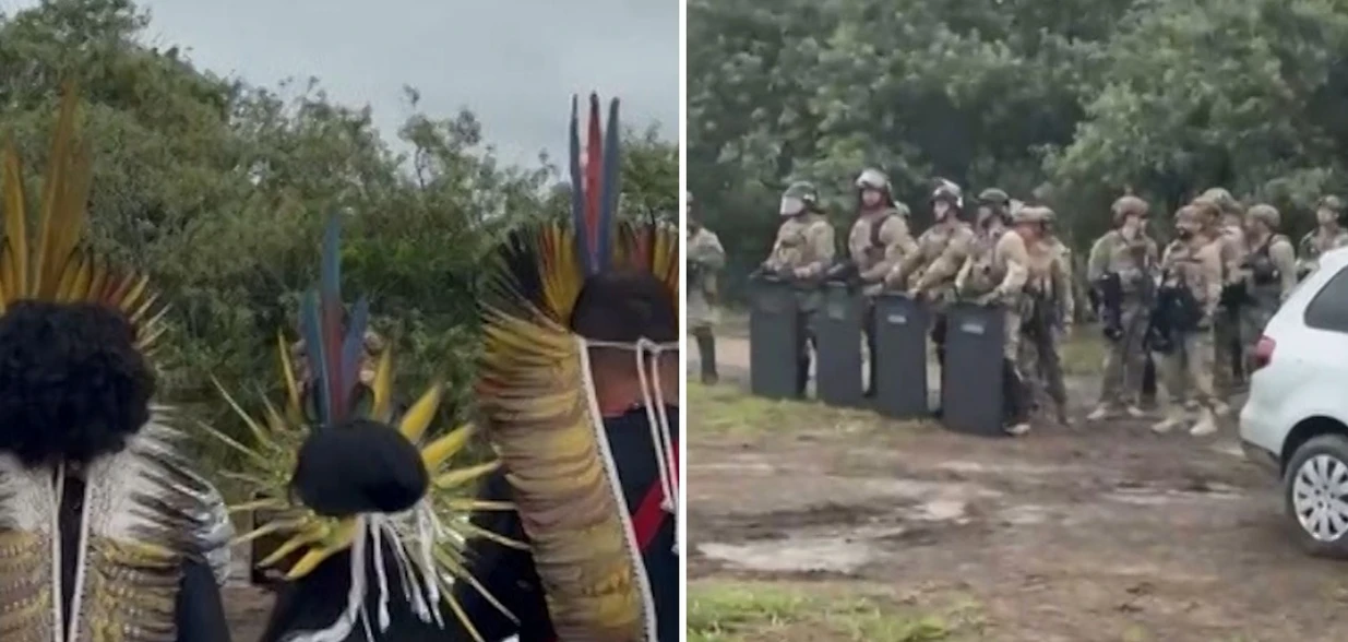 Ramal Piraquê-Açu da estrada de ferro, em Aracruz, estava interrompido havia mais de 70 dias por grupo de indígenas que reivindicam reparação pelo desastre de Mariana