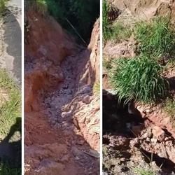 Problema foi identificado no km 54 da BR 262, em Marechal Floriano; DNIT diz monitorar o trecho enquanto o Estado segue sob alerta de tempestade até quarta-feira (7)